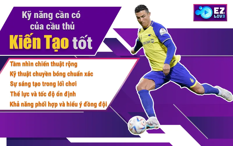 Kỹ năng cần có của cầu thủ kiến tạo tốt
