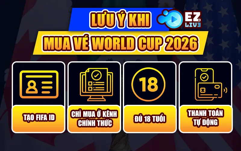 Lưu ý khi mua vé World Cup 2026