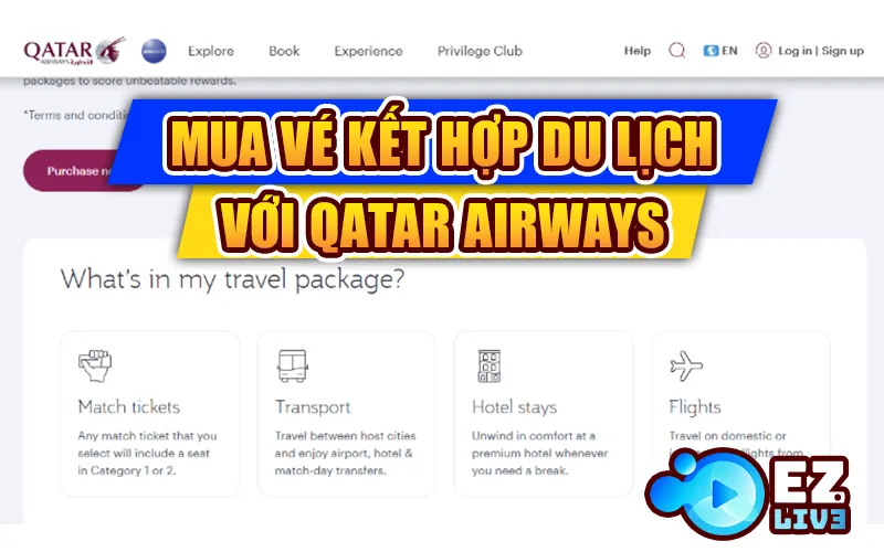 Mua vé WC 2026 qua Qata Airways